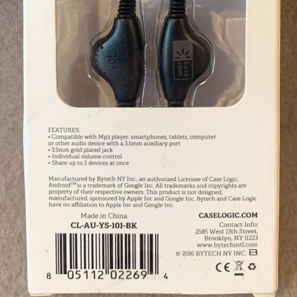 CASE LOGIC 3.5mm Stereo Headset Audio Splitter with Separate Volume Control univ - Picture 7 of 7